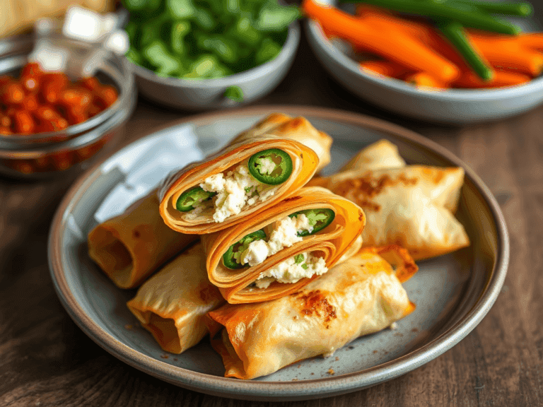 egg roll wrapper goat cheese jalapeno recipe